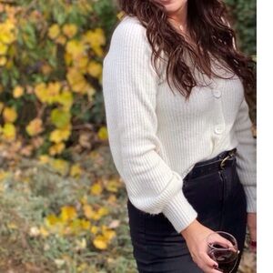 Express White Women's Cardigan Sweater